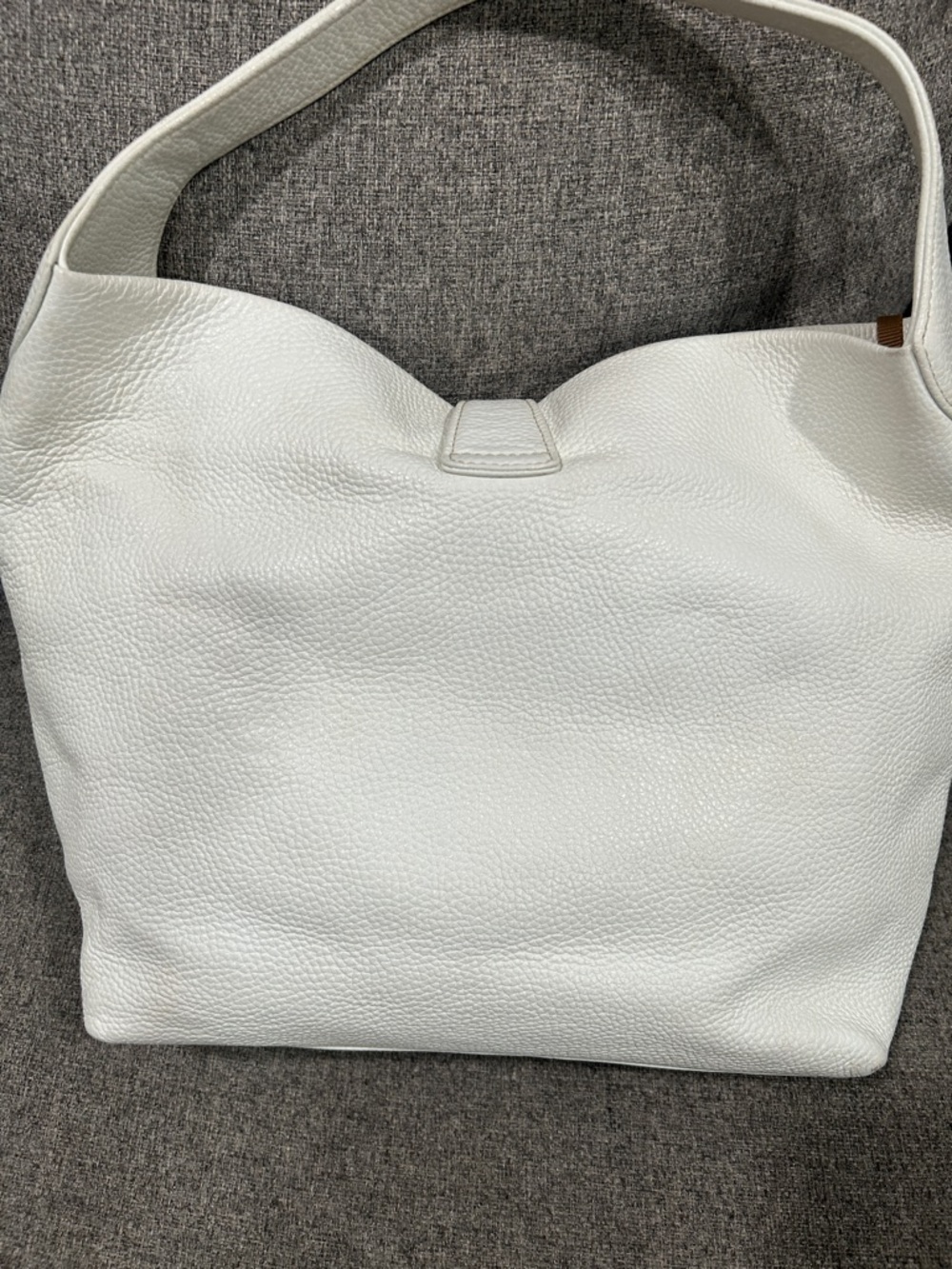 Dooney & Bourke White Pebbled Leather Shoulder Hobo with Gold-Tone Accent, - Picture 8 of 12